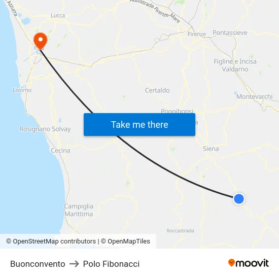 Buonconvento to Polo Fibonacci map