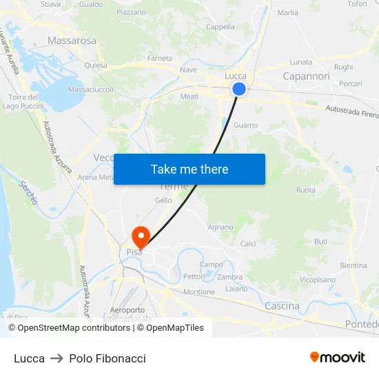Lucca to Polo Fibonacci map