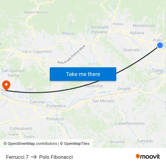 Ferrucci 7 to Fibonacci Pole map