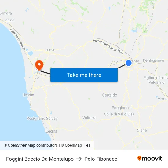 Foggini Baccio Da Montelupo to Polo Fibonacci map