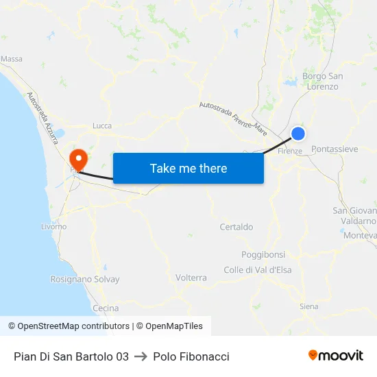Pian di San Bartolo 03 to Fibonacci Pole map