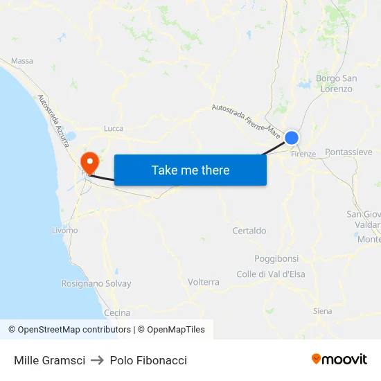 Mille Gramsci to Fibonacci Pole map