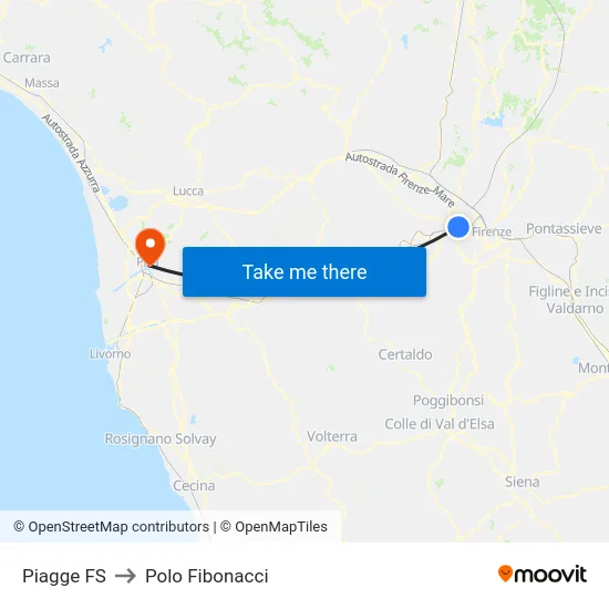 Piagge FS to Polo Fibonacci map