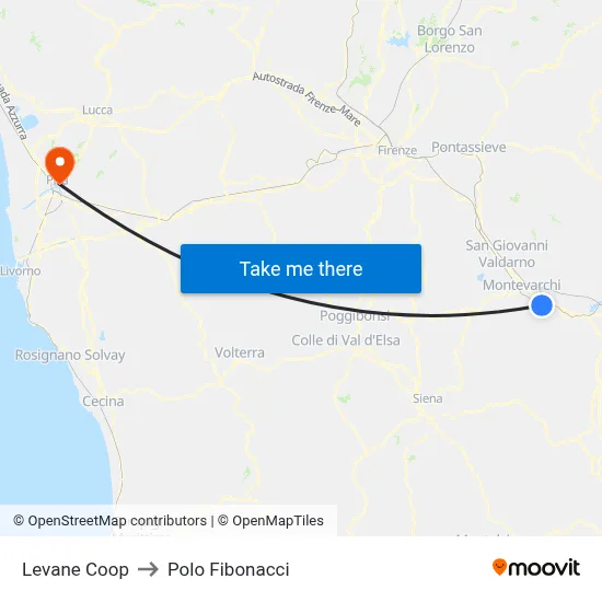 Levane Coop to Fibonacci Pole map