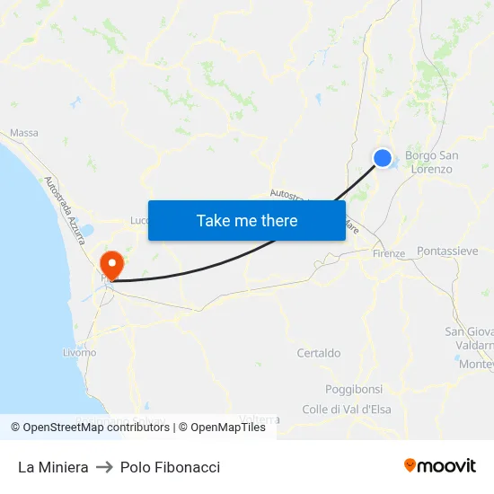 The Mine to Fibonacci Pole map