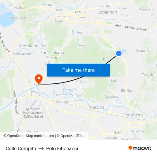 Colle Compito to Polo Fibonacci map
