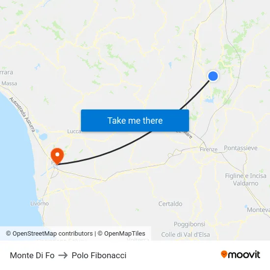 Monte Di Fo to Polo Fibonacci map