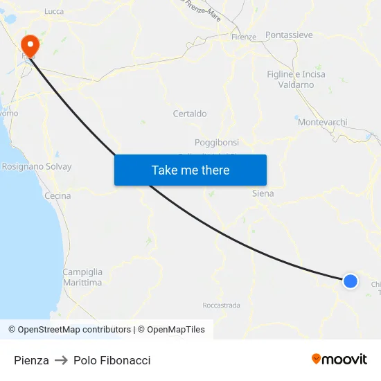 Pienza to Polo Fibonacci map