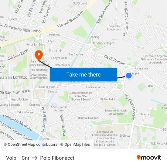 Volpi - CNR to Fibonacci Pole map