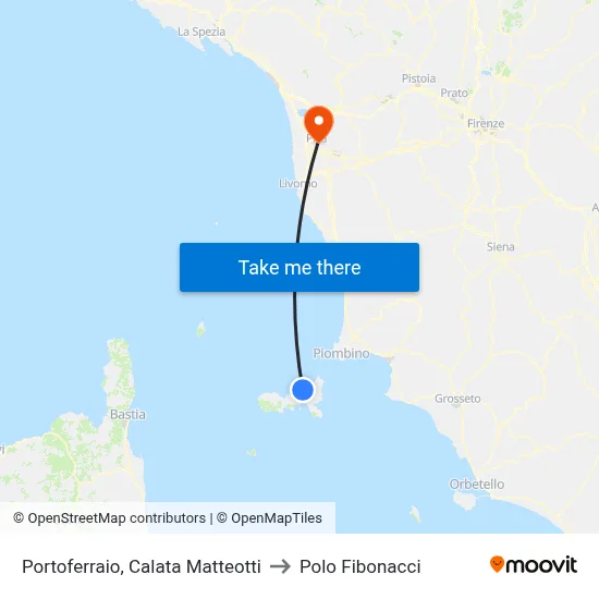 Portoferraio, Matteotti Dock to Fibonacci Pole map