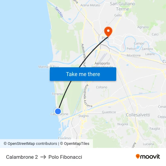 Calambrone 2 to Polo Fibonacci map