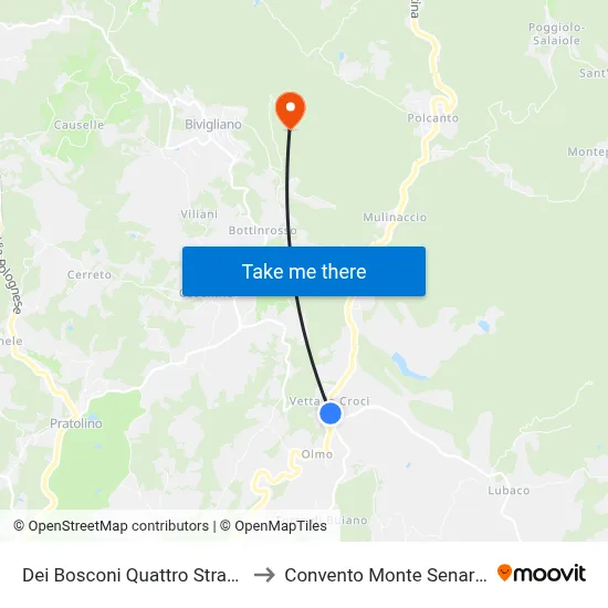 Bosconi Four Roads to Monte Senario Convent map