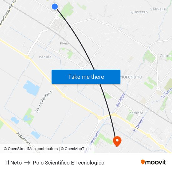 Il Neto to Polo Scientifico E Tecnologico map