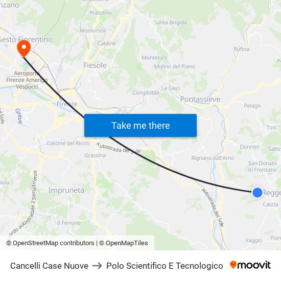 Cancelli Case Nuove to Polo Scientifico E Tecnologico map