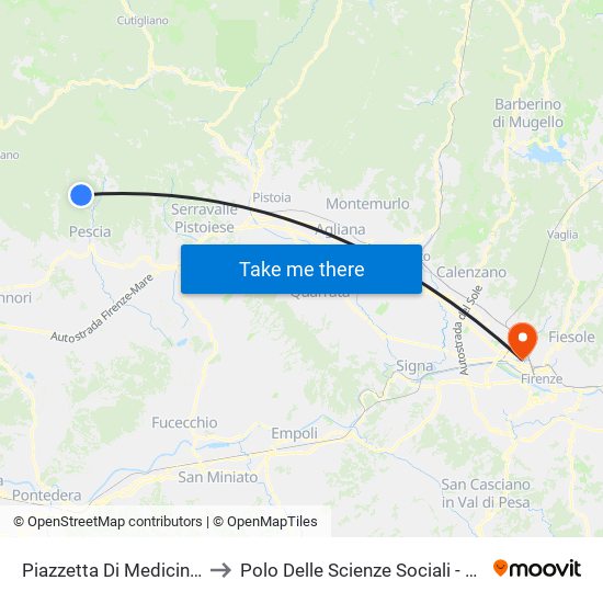 Piazzetta Di Medicina, Fr. 29 to Polo Delle Scienze Sociali - Edificio D4 map