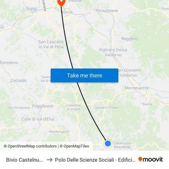 Bivio Castelnuovo to Polo Delle Scienze Sociali - Edificio D4 map