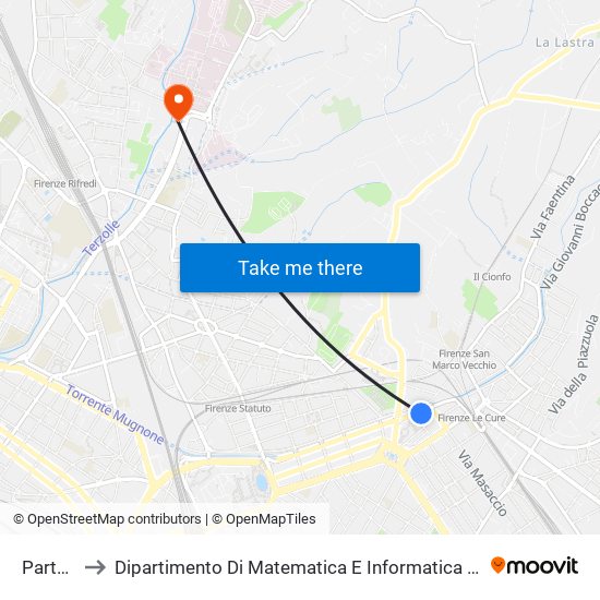 Parterre to Dipartimento Di Matematica E Informatica ""Ulisse Dini"" map