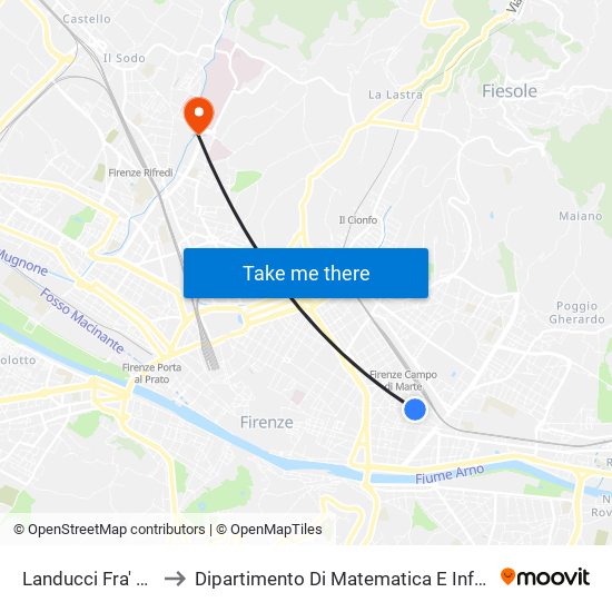 Landucci Fra' Paolo Sarpi to Dipartimento Di Matematica E Informatica ""Ulisse Dini"" map