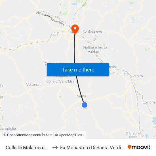 Colle Di Malamerenda to Ex Monastero Di Santa Verdiana map