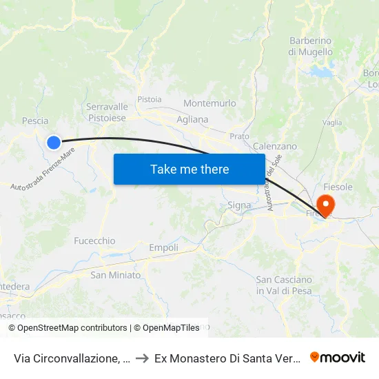 Circumvallation Street, 118 to Former Monastery of Santa Verdiana map