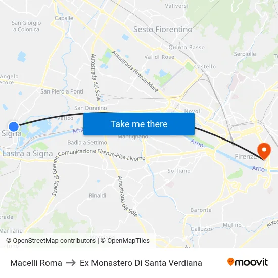 Macelli Roma to Former Monastery of Santa Verdiana map