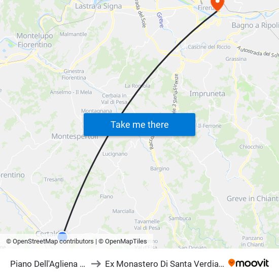 Piano Dell'Agliena                 Sn to Ex Monastero Di Santa Verdiana map