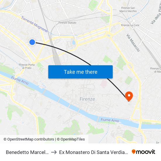 Benedetto Marcello to Ex Monastero Di Santa Verdiana map