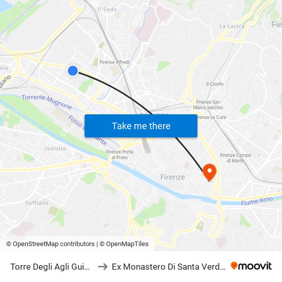 Torre Degli Agli Guidoni to Ex Monastero Di Santa Verdiana map