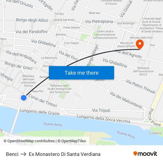 Benci to Ex Monastero Di Santa Verdiana map