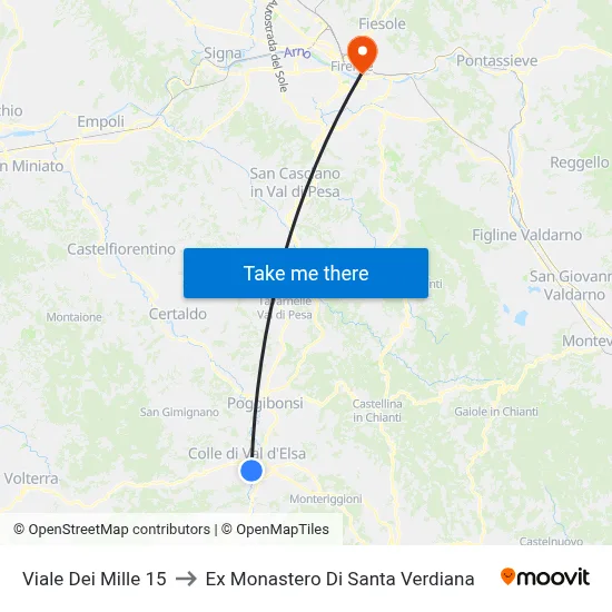 Viale Dei Mille 15 to Former Monastery of Santa Verdiana map