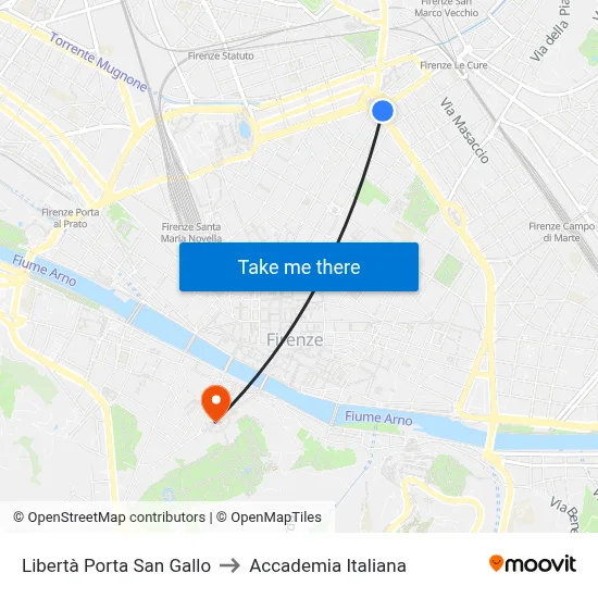 Liberty San Gallo Gate to Italian Academy map