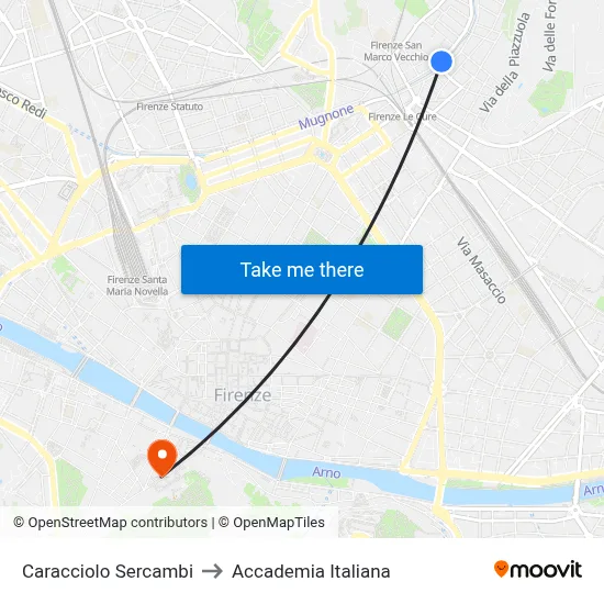 Caracciolo Sercambi to Italian Academy map