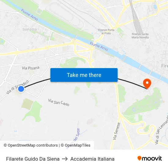 Filarete Guido Da Siena to Italian Academy map