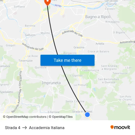 Road 4 to Italian Academy map