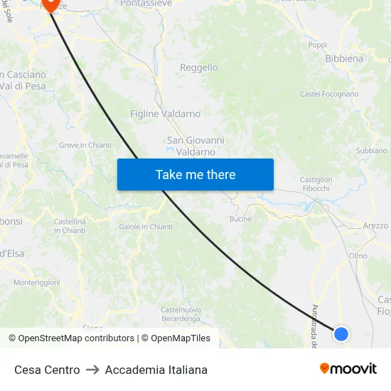 Cesa Center to Italian Academy map