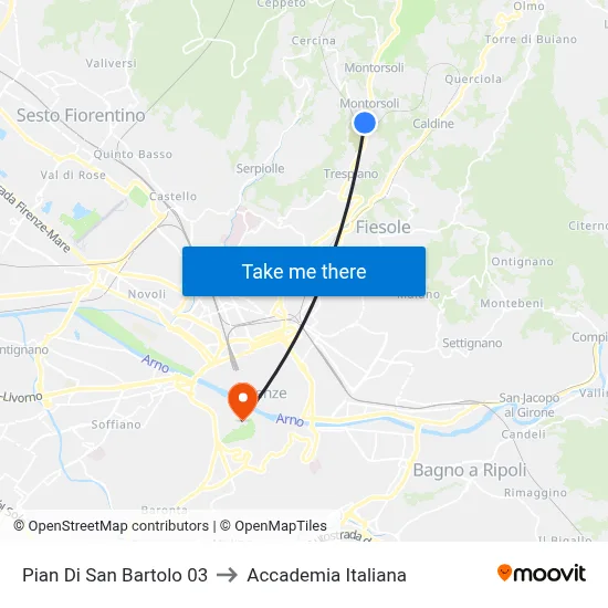 Pian di San Bartolo 03 to Italian Academy map
