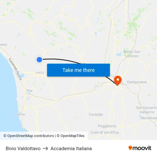 Valdottavo Junction to Italian Academy map
