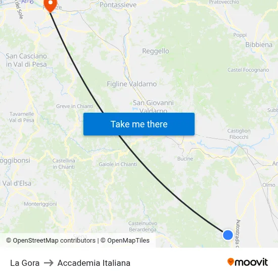 La Gora to Italian Academy map