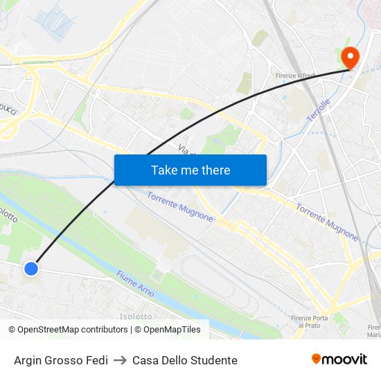 Argin Grosso Fedi to Casa Dello Studente map