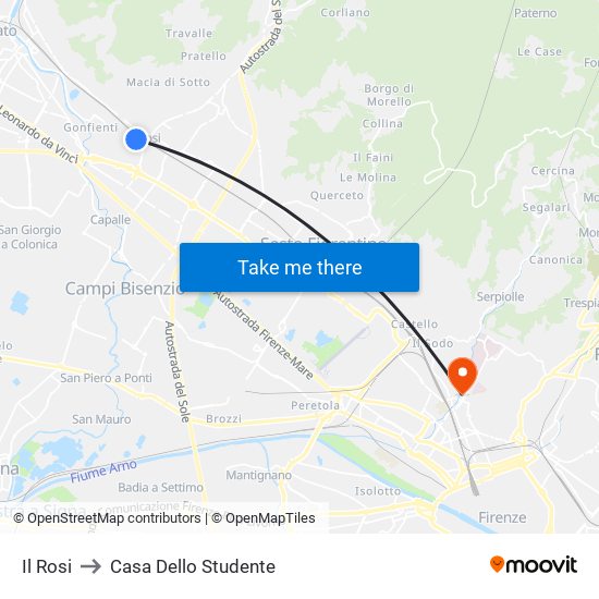 Il Rosi to Casa Dello Studente map