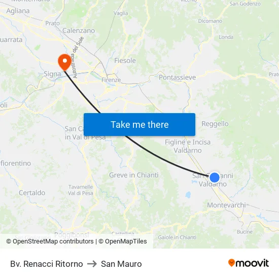 Renacci Junction Return to San Mauro map