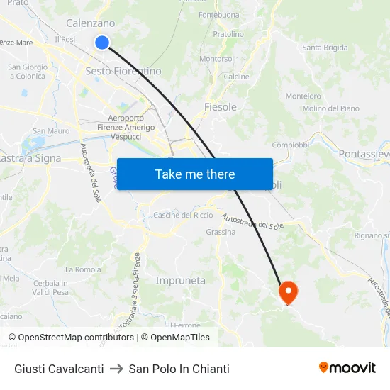 Giusti Cavalcanti to San Polo In Chianti map