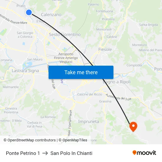 Petrino Bridge 1 to San Polo In Chianti map