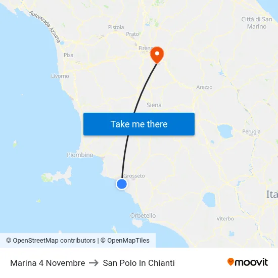 Marina 4 November to San Polo In Chianti map