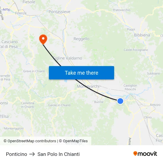Little Bridge to San Polo In Chianti map