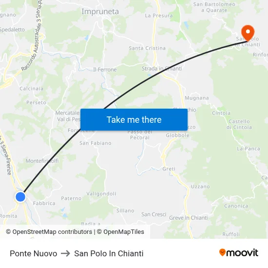 New Bridge to San Polo In Chianti map