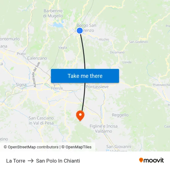 The Tower to San Polo In Chianti map