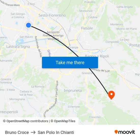 Bruno Croce to San Polo In Chianti map