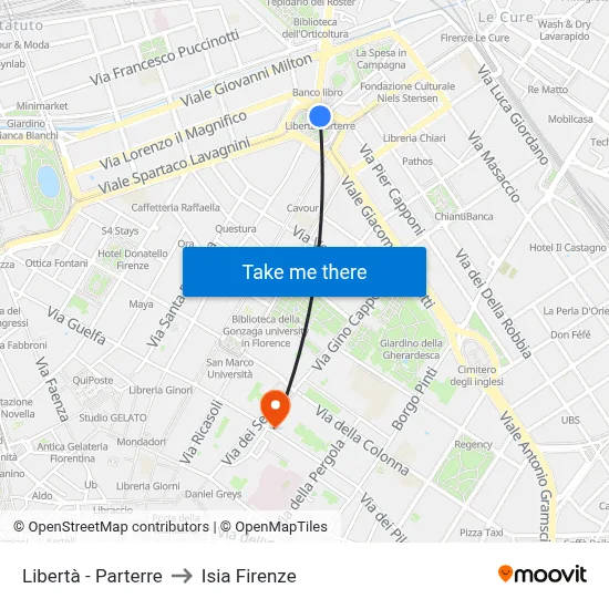 Liberty - Parterre to ISIA Florence map