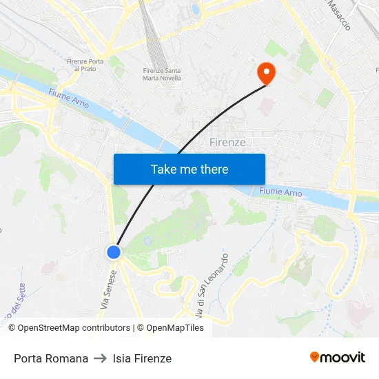 Roman Gate to ISIA Florence map